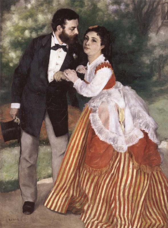 Pierre-Auguste Renoir Alfred Sisley and His wife Spain oil painting art